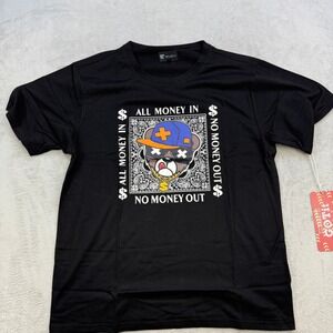 Waimea Graphic Tee Mens Large Black All Money In Bear Bandana Streetwear Shirt